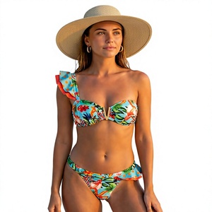 Women Sexy <b>Costume</b> Custom Logo Swimwear Two-<b>Piece</b> Bikini Mujer Swimsuits Bathing Suits for Women - Product Image 1