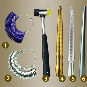 Juego de herramientas de medición de anillo de metal, mandril de anillo de aluminio y medidores de dedo, herramienta de medición de tamaño de anillo de EE. UU. Reino Unido para herramientas de joyería - Product Image 6