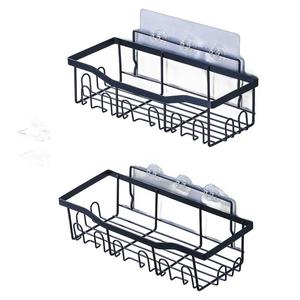 Without Holes Adhesive Wall Mounted Bathroom Accessories Organizer Shampoo <b>Storage</b> Hanging <b>Shower</b> Rack - Product Image 6