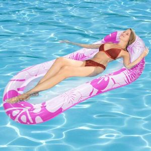 Inflatable PVC Hammock Float with Canopy - Portable Pool Lounge for Water Fun - Product Image 3
