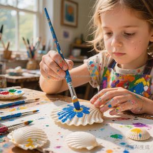 พัดทะเลธรรมชาติสีขาวสำหรับงานแต่งงานอุปกรณ์ปาร์ตี้ชายหาดสำหรับเด็กเรียนศิลปะงานฝีมือเปลือกหอย - Product Image 2