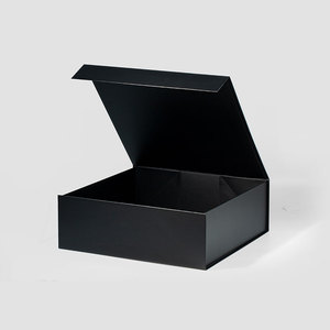 <b>Black</b> Custom Rigid Cardboard Magnet Closure Jewelry Packaging Book Shaped Magnetic Flap <b>Gift</b> <b>Box</b> - Product Image 4