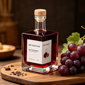 Bouteille carrée en verre transparent pour spiritueux, <span class=keywords><strong>vodka</strong></span>, whisky, brandy, gin, tequila, vin, 250 ml, 375 ml, 500 ml, 700 ml, 750 ml, 1000 ml, personnalisable - Product Image 2