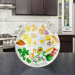 Vente chaude moderne 3 sections mélamine <span class=keywords><strong>portion</strong></span> <span class=keywords><strong>assiette</strong></span> Fitness <span class=keywords><strong>régime</strong></span> avec groupes alimentaires pour adultes vaisselle en plastique sans BPA - Product Image 4