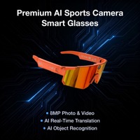 Kacamata Pintar Olahraga AI Premium 8MP EIS Anti-Goyang Kamera Aksi Sudut Pandang Pertama 290mAh Asisten Suara AI Transfer Wi-Fi Cepat