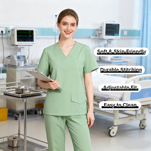 医療用スクラブユニフォーム女性用スクラブナースユニフォームセット病院用OEMサービス女性用スクラブユニフォームセット - Product Image 4
