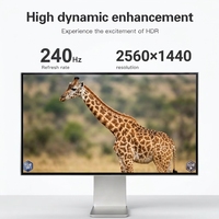 Moniteur de jeu LED 27 pouces 2560x1440 240 Hz à cadre ultra-fin IPS pour PC, adapté à la conception, à l'édition et à la réalisation de scènes vidéo