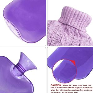 Bolsas de Agua Fría y Caliente Prácticas, No Tóxicas, Clase II, Botellas Térmicas de Goma Transparente Personalizadas de Alta Calidad con Tapa de Felpa - Product Image 2