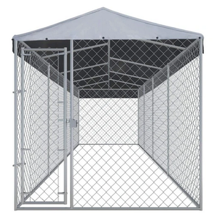 Jaula Metálica para Perros Resistente al Agua con Techo, Corral para Jardín, Casa para Perros, Recinto para Mascotas, Valla con Diseño Animal - Product Image 6