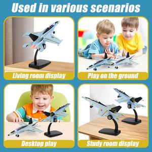 Moulé sous pression en alliage métal 3D Fighter <span class=keywords><strong>F18</strong></span> modèle son et lumière Pullback Aviation militaire Simulation avion modèle avions jouets - Product Image 3