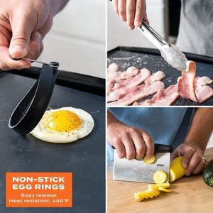 Juego de espátulas para parrilla plana con mango de plástico para accesorios de barbacoa - Product Image 5