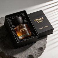 Flacon de parfum en verre ambré dégradé rond de 50 ml, 30 ml, 100 ml avec emballage boîte et couvercle en bois – Contenant de parfum en verre – Offre Spéciale