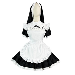 Nun Cosplay Costume Lolita Maid Outfit Black White Dress Anime Role Play Uniform Spring 2023 - Product Image 5