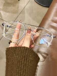 <span class=keywords><strong>Gafas</strong></span> Ópticas Retro con Montura Grande y Espejo Plano, Protección Contra Luz Azul, Montura <span class=keywords><strong>de</strong></span> <span class=keywords><strong>Gafas</strong></span> con Acabado Moderno - Product Image 6