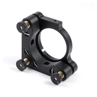 Support de miroir cinématique réglable en aluminium noir de taille personnalisée pour l'optique
