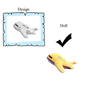 Özel karikatür havayolları modeli peluş yastık uçak oyuncak bebek çocuk için doldurulmuş oyuncak - Product Image 6