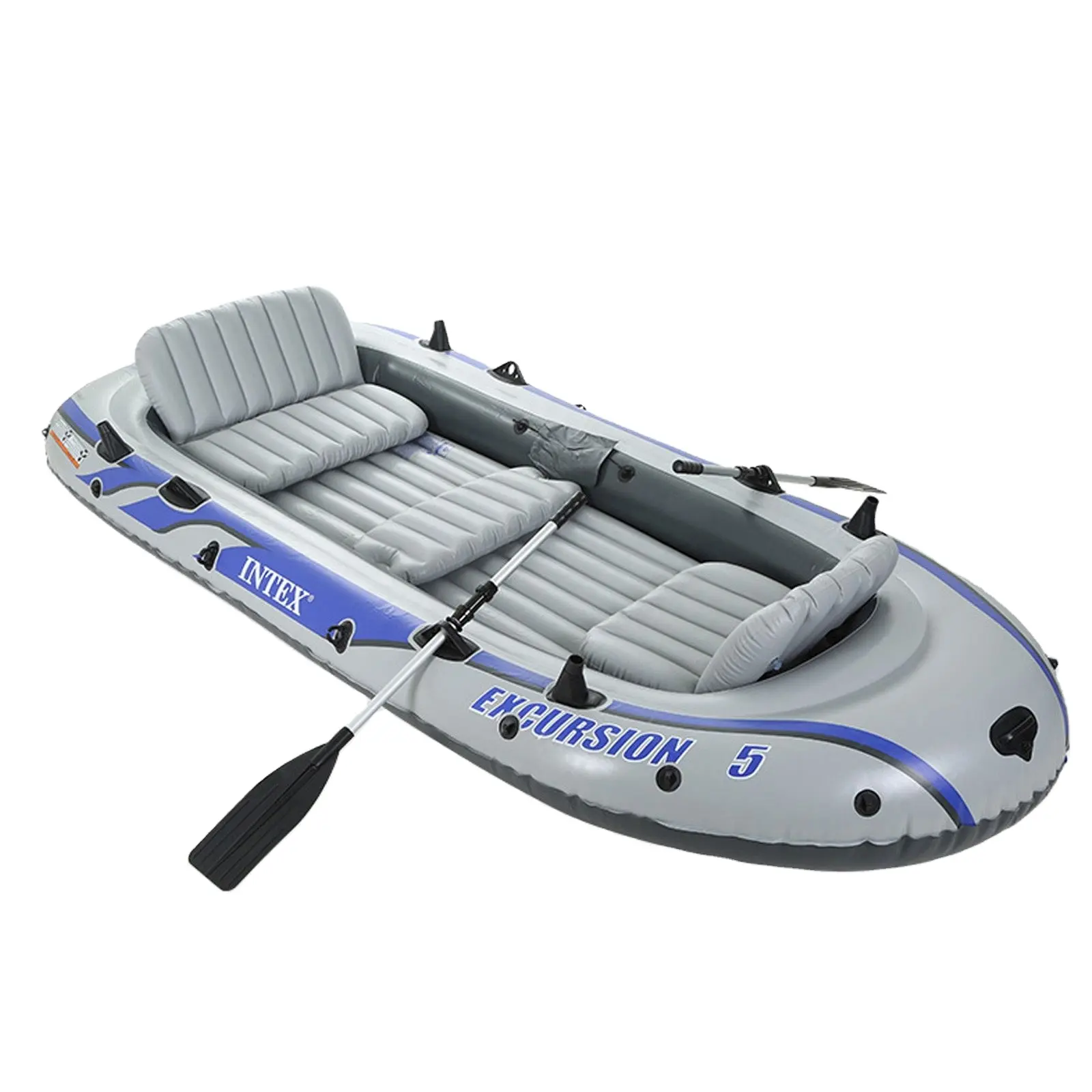 Original INTEX Excursion 5 Boat Five Person 68325 Inflatable Rowing Boats PVC Kayak Color Box Packing Set With Pump Oars Bag