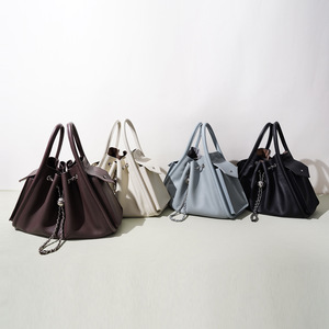 2026 Newest Genuine Leather Slack Bucket <strong>Bag</strong> Women's Chain <strong>Buckle</strong> Shoulder <strong>Bag</strong> Niche Cowhide Personality Crossbody Handbag - Product Image 3