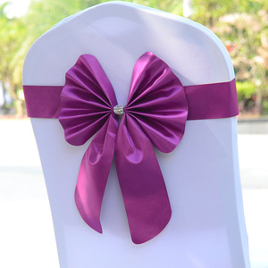 18 colores fiesta boda decoración silla arco satén silla fajas traseras para crear dulce cálido para fiesta de cumpleaños - Product Image 1