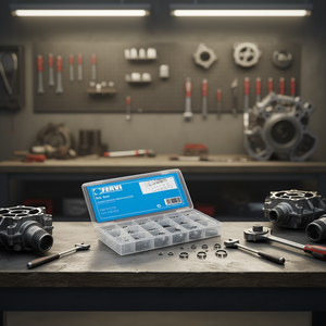 Surtido de anillos de retención Fervi, 100 piezas, tamaños métricos, para reparación mecánica - Product Image 3