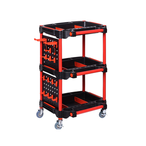 Venta caliente de peluquería almacenamiento rodante plataforma de <span class=keywords><strong>3</strong></span> capas mano herramienta de plástico carro taller carro RUEDA DE ACERO INOXIDABLE - Product Image 2