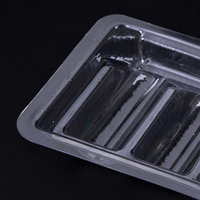 Boîte en plastique PP de haute qualité à 4 compartiments, plateau transparent pour flacons, plateau d'emballage sous blister jetable, vente en gros pour étuis de peptides