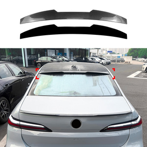 Bmw Rear Spoiler Blade Style Piano <b>Black</b> Carbon Fiber Texture ABS Material For 7 Series I7 G70 G73 2023+ - Product Image 1