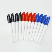 Lot de 144 marqueurs pour tableau blanc noir, pointe biseautée de 1 mm, faible odeur, effaçables à sec, pour l'école, le bureau, la maison