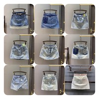 Soldes Exceptionnelles : Jupe Mi-Cuisse en Jean Coupe Trapèze pour Femme, Style Vintage Écologique, Anti-Exposition, Idéale pour l'Été