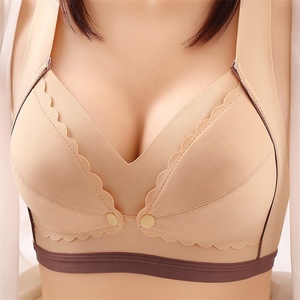 Soutien-gorge d'allaitement sans armatures à fermeture frontale, section fine, effet push-up, anti-affaissement, pour femmes enceintes, grandes tailles, soutien-gorge <span class=keywords><strong>de</strong></span> <span class=keywords><strong>maternité</strong></span> - Product Image 1