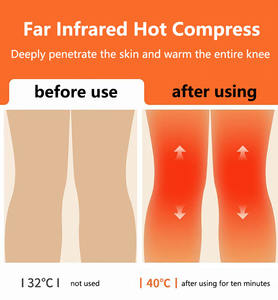 JH289, rodilleras de doble calefacción, recargable, compresa caliente, masaje, vibración, calor, dispositivo de masaje para articulaciones de rodilla de piernas viejas y frías - Product Image 5