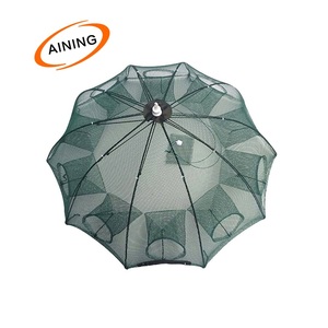 Gabbia pieghevole della immersione della colata della trappola della rete del granchio dell'esca di pesca per il gambero dei gamberi dei pesci della cattura nel fiume - Product Image 4