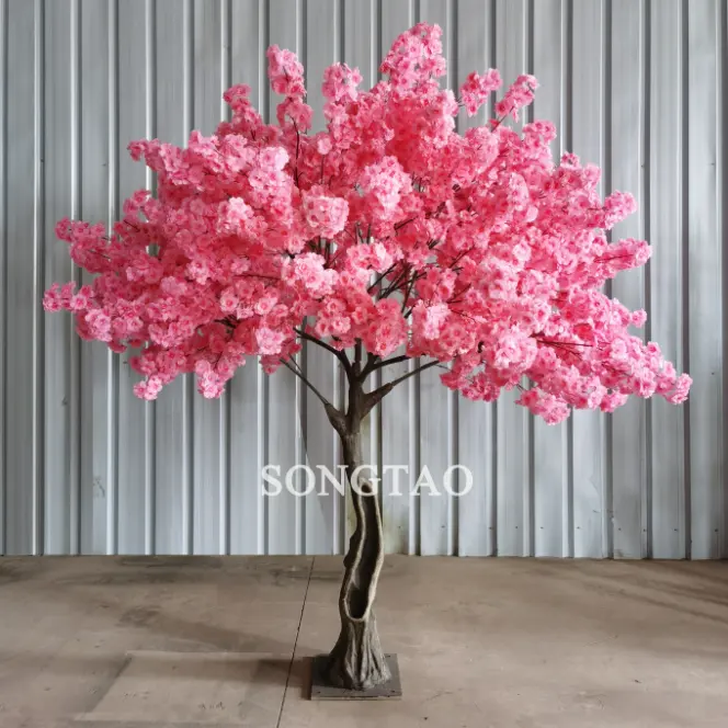 Nhỏ 210Cm Đẹp Trắng Nhân Tạo Sakura Hoa Cây Cherry Blossoms Cây Cho Đám Cưới Trong Nhà Bảng Trung Tâm Trang Trí