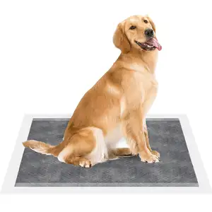 Pets Black Training Puppy Pad Carbon Activator Charcoal Bamboo Dog Puppy Pee Pads For Dogs 60 X 60cm