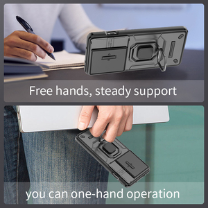 Empuje la cubierta protectora de Windlow a prueba de golpes TPU PC Phone Case con Ring Kickstand Holder para OnePlus 13R ACE5 <span class=keywords><strong>ACE</strong></span> 5 Pro - Product Image 4