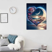 Kit de Peinture Diamant 5D Personnalisé Peint à la Main, Nature Morte, Mosaïque Complète, 40x70cm, Style Européen pour Décoration Intérieure Salon