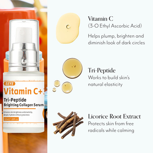 Suero Líquido con Vitamina C + Tri-Péptidos SEYE 15%, Complejo Iluminador + Reforzador de Barrera, Piel Radiante y Firme, Antienvejecimiento para Mujeres, en Botella - Product Image 2