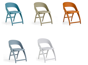 GDRS USA DELIVERY Folding PP <b>Plastic</b> <b>Dining</b> <b>Chair</b> Modern Curved Open-Back Side <b>Chair</b> Indoor Outdoor - Product Image 4