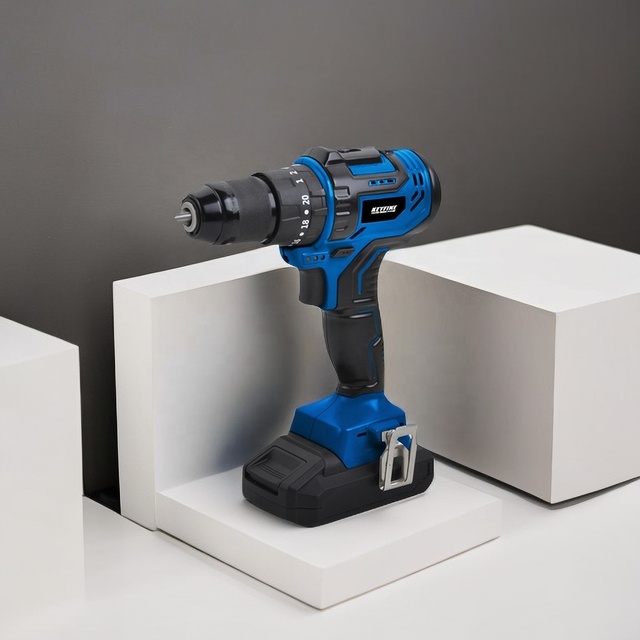 Power Tools Brushless Motor  10mm Chuck 20V Cordless Impact Driver Drills with 2000Mah Li-ion BatteryBrushless