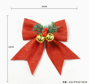Adorno Colgante para Árbol de Navidad de Poliéster con Aguja de Pino Clásica, Frutos Rojos, Lazo de Terciopelo a Cuadros Negro y Llavero - Product Image 3