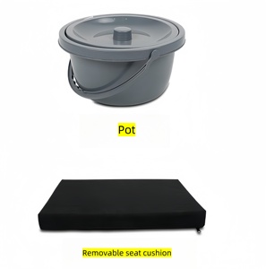 Bathroom Commode Handicap Transfer Wheelchair Nursing Toilet Lift Transport <b>Chair</b> with Wheel for Bedridden Patient Elderly - Product Image 4