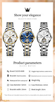 Offre Spéciale OLEVS 6608 mode montres Tourbillon Style automatique mécanique montre pour femmes étanche lumineux dame horloge 2025