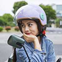 Casque Ouvert Homologué DOT Rétro 3/4 Style Vintage pour Scooter, Dirt Bike, Go-Kart, Cyclomoteur, Vélo Électrique avec Boucle Rapide Légère