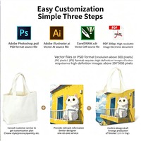 Sac fourre-tout en toile de coton recyclé écologique avec impression de logo pour le shopping, les voyages et les activités de plein air