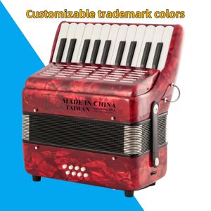 Acordeão Diatônico Infantil TZ TZ-8 de Madeira com 22 Teclas e 8 Baixos, Inclui Alça e Mochila, Instrumento Musical Portátil Colorido de Alta Qualidade - Product Image 2