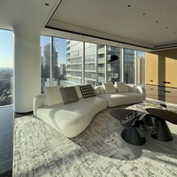 Nouveau modèle Bezier, ensemble en alliage d'aluminium pour régions nordiques, grand penthouse, combinaison modulaire de formes irrégulières, mobile, résistant aux intempéries
