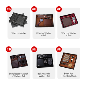 San Valentino cintura in pelle borsa profumo portachiavi penna rosario orologio al quarzo Set regalo per uomo promozionale Set regalo - Product Image 2