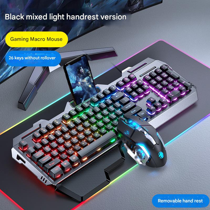 Silver and Black  palm rest+mouse