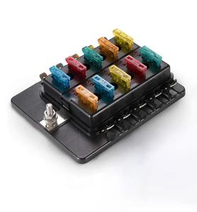 Caja de Fusibles Universal Impermeable para Automóviles, Excavadoras y Vehículos Recreativos, 10 Vías, Fusibles DC, ATC/<span class=keywords><strong>ATO</strong></span>, 12V, con Cubierta - Product Image 1