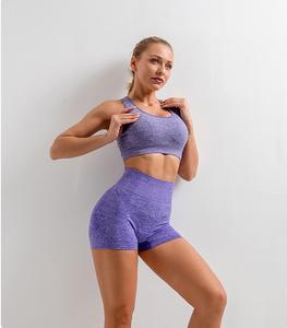 Conjunto de Yoga de Dos Piezas para Mujer, Diseño Nuevo, Talla Grande, Transpirable, Sin Costuras, para Gimnasio, Correr, Ejercicio, Patrón Sólido - Product Image 6